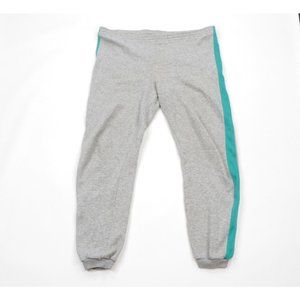 Vintage 90s Streetwear Mens XL Color Block Cuffed Sweatpants Joggers Pants Gray
